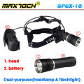 Maxtoch SP6X-10 1000 Lumen Magnet Flashlight And Headlight Dual-purpose Cree LED Headlamp